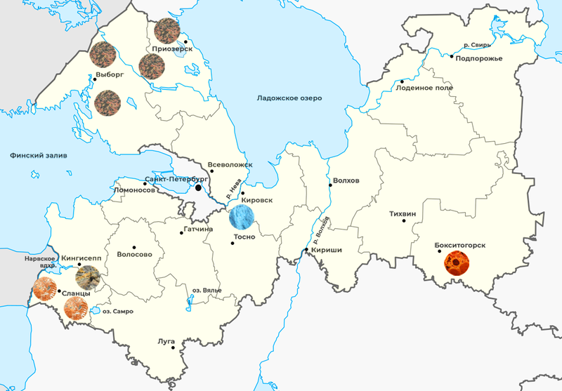 Какие ископаемые в ленинградской области